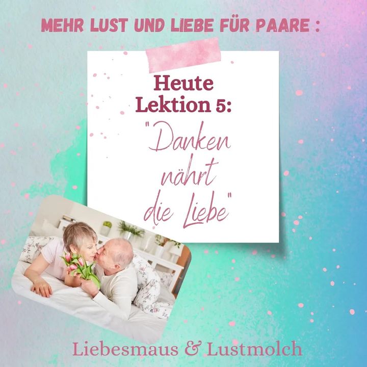 🙏🏻👩❤️👨💐
Danken nährt die Liebe
Nehmen Sie sich fünf Minute..... - BeFree Liebesschule