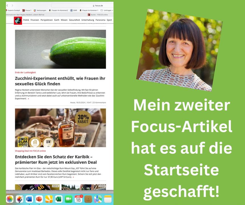 Heute ist mein zweiter Focus-Artikel erschienen - gegen 10 Uhr he..... - BeFree Liebesschule