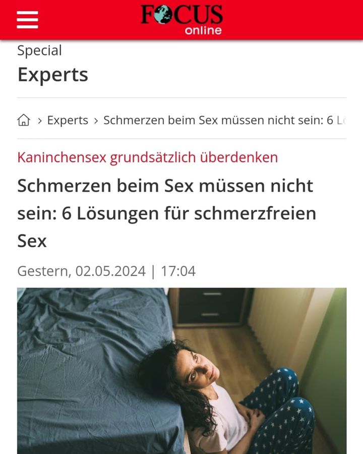 https://s.focus.de/ba9e06bc
„Schmerzen beim Sex müssen nicht sei..... - BeFree Liebesschule