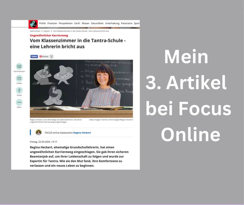 Mein 3. Gastartikel für Focus-Online wurde heute veröffentlicht. ..... - BeFree Liebesschule