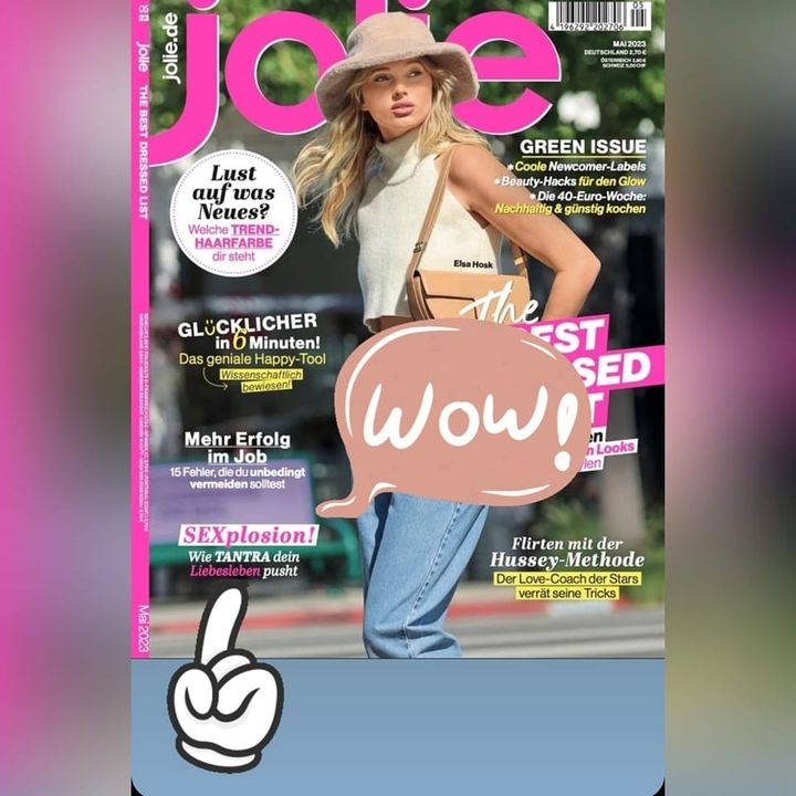 Und auch in der Jolie bin ich zu finden.
Sooooo viel Freude haben..... - BeFree Liebesschule