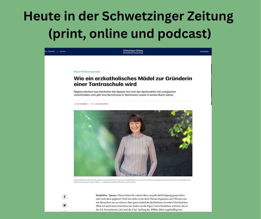 Drei auf einen Streich: Heute ist ein Artikel in der Schwetzinger..... - BeFree Liebesschule