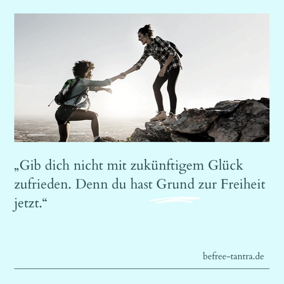 Benutzt du manchmal auch zukünftige Hoffnung, um dich vom gegenwä..... - BeFree Liebesschule