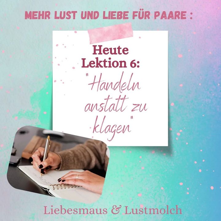 👩‍❤️‍👨. ❤️  ✍️
Paare:
Notieren Sie die Dinge, die Ihnen in der ..... - BeFree Liebesschule